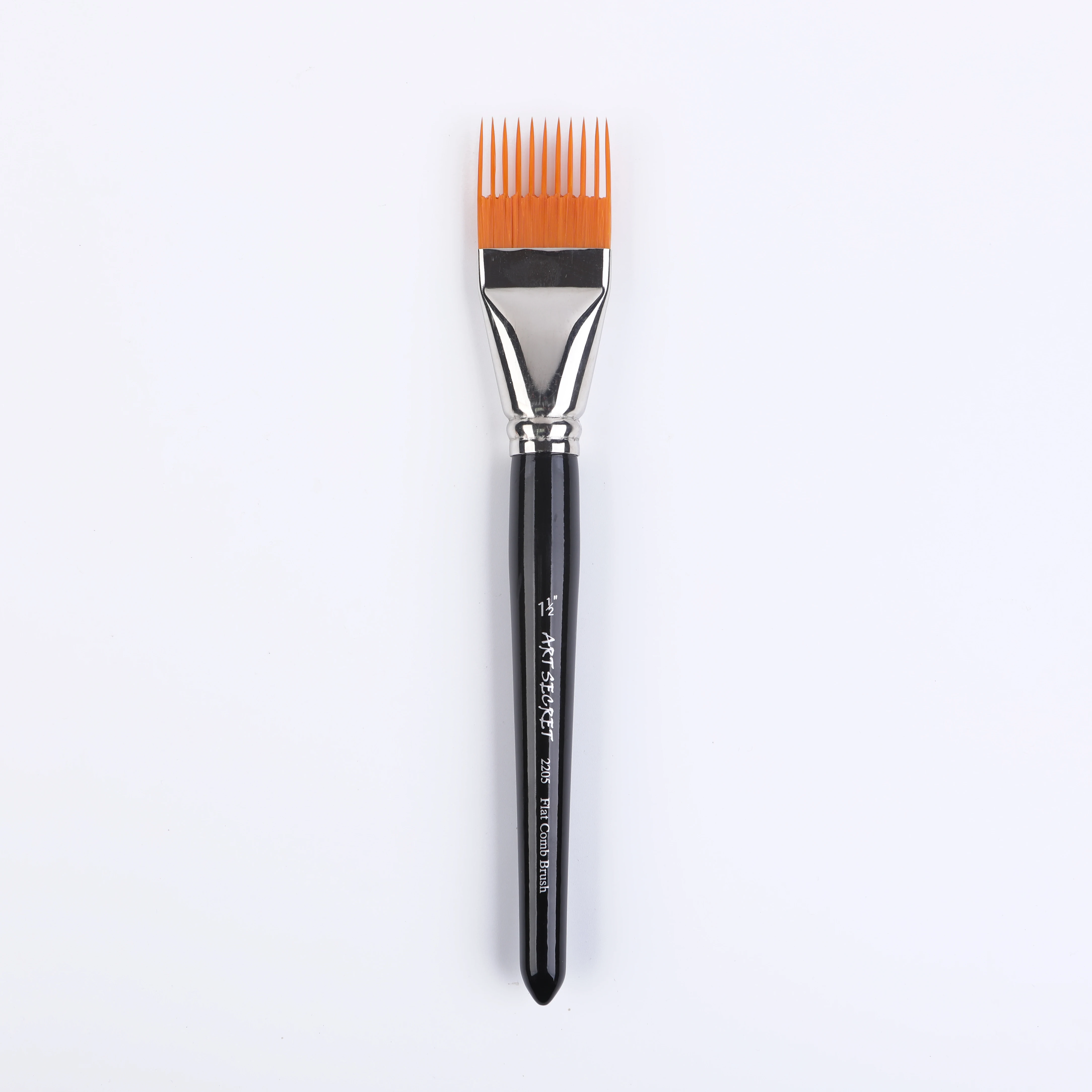 Artsecret 1/5 pcs Artist Comb Paint Brush for Watercolor Acrylic Gouache Oil Painting Multi-Tooth Drawing Brush Flat / Filbert
