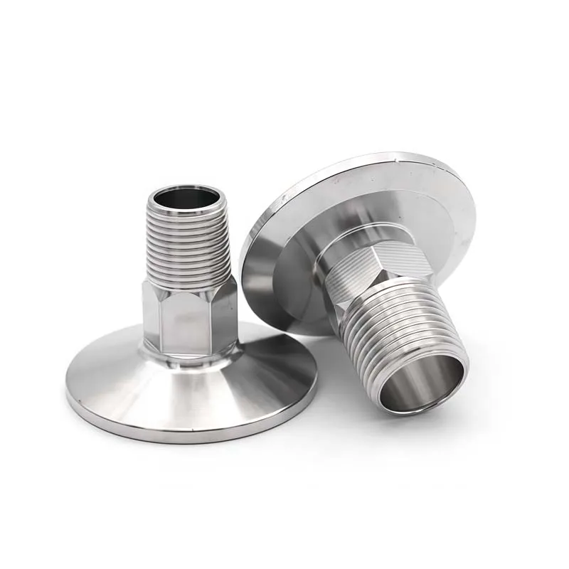 

﻿ 1/2 " 3/4 " 1 " 1-1/4 " 1-1/2 " 2 "SS304/316 Stainless Steel Sanitary BSPT Male Threaded Hexagon Pipe Fitting Tri Clamp
