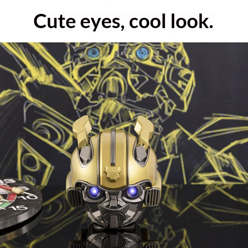 New Anime Character Steel Becomes King Kong Bumblebee Cartoon Bluetooth Speaker Gift Creative Handmade view 4