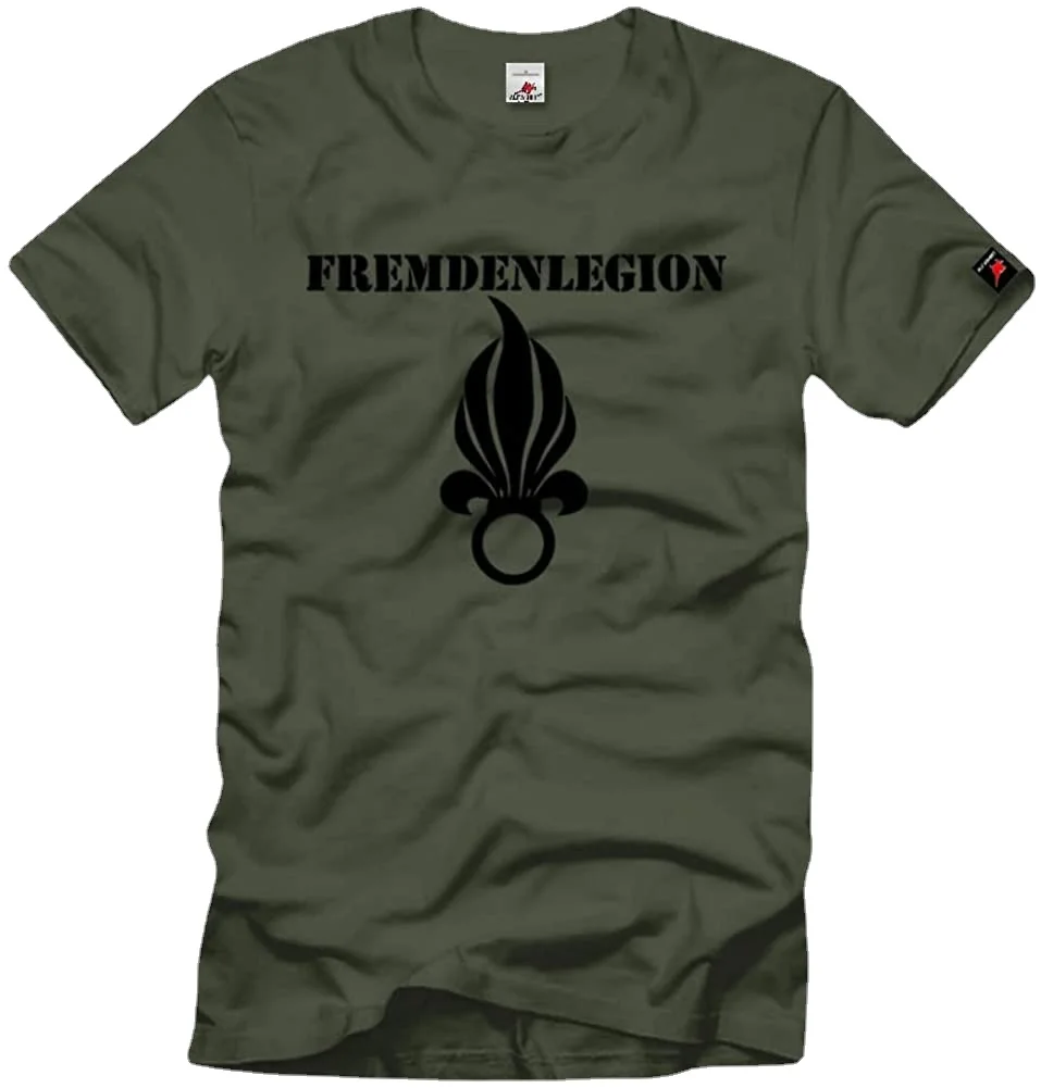 Foreign Legion Men T-Shirt Legion France Military France Shirts Short Casual 100% Cotton