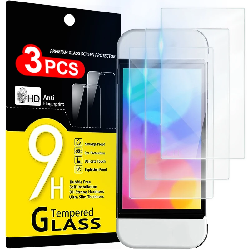 1/2/3Pack Premium Tempered Glass For Nintendo Switch Lite/Switch Oled Screen Protector HD Clear Anti-Scratch Protective Film