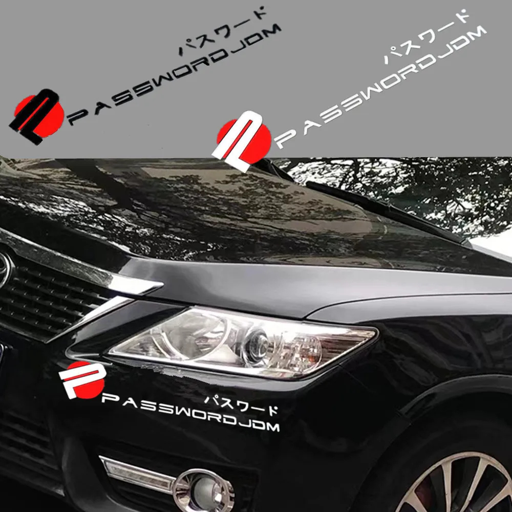 Car Sticker PASSWORD JDM Auto Window Bumper Decal Car-Styling Vinyl Stickers Resistant for Toyota Honda Volkswagen Mitsubishi