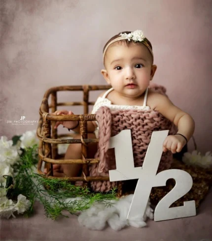 Newborn Photoshoot Props Baby Milestone Photo Decor 0-12 Months Natural Anniversary Digits Shower Birthday Backdrop Decorations