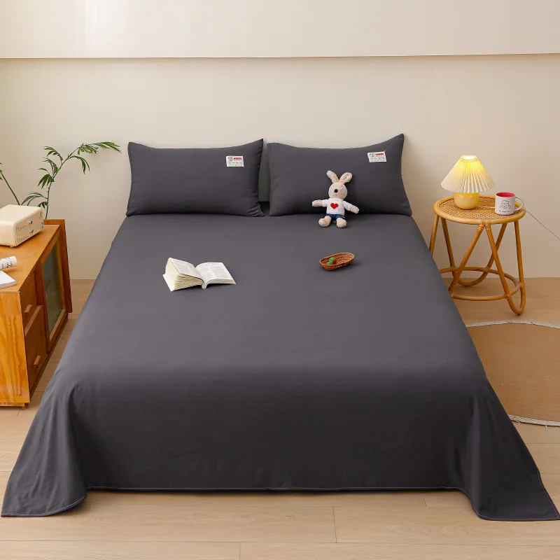 1pc Solid Color Bed Sheet Super Soft Comfortable Simple Modern Bedding for All Seasons Excluding Pillowcases