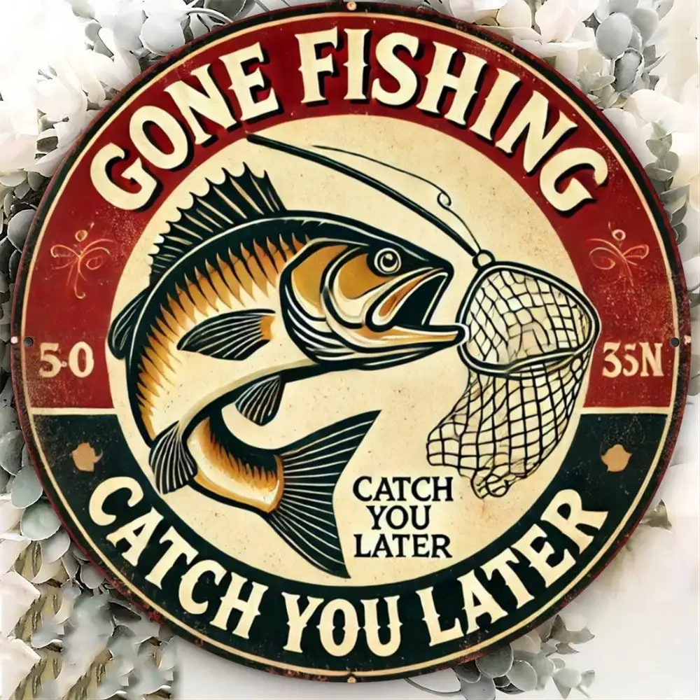 خمر الصيد معدن القصدير تسجيل الرجعية ريفي جدار ديكور للرجل كهف المرآب بار