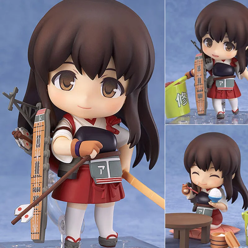 

10CM GSC Kantai Collection Akagi 391# Chibi Clay Doll Face Swap Figure Boxed Anime Toy Gift for Fans Japan Warship Girl