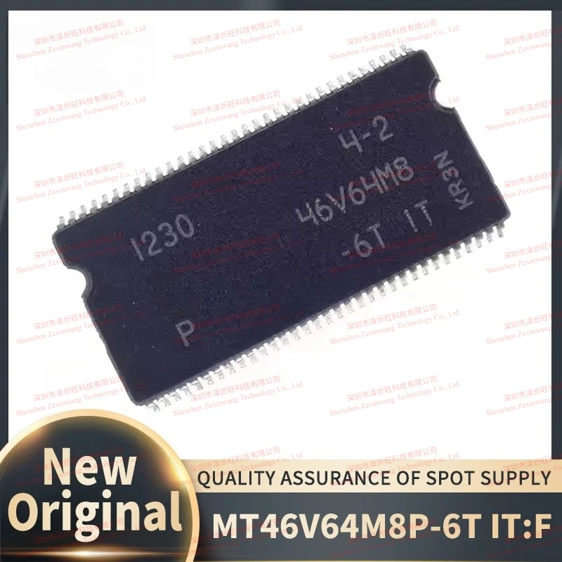 (5Pcs-10Pcs/Lot) 100%New Original MT46V64M8P-6T IT:F MT46V64M8P-6TIT 46V64M8-6TIT 46V64M8 -6T IT IC DRAM 167MHz 512M TSOP66