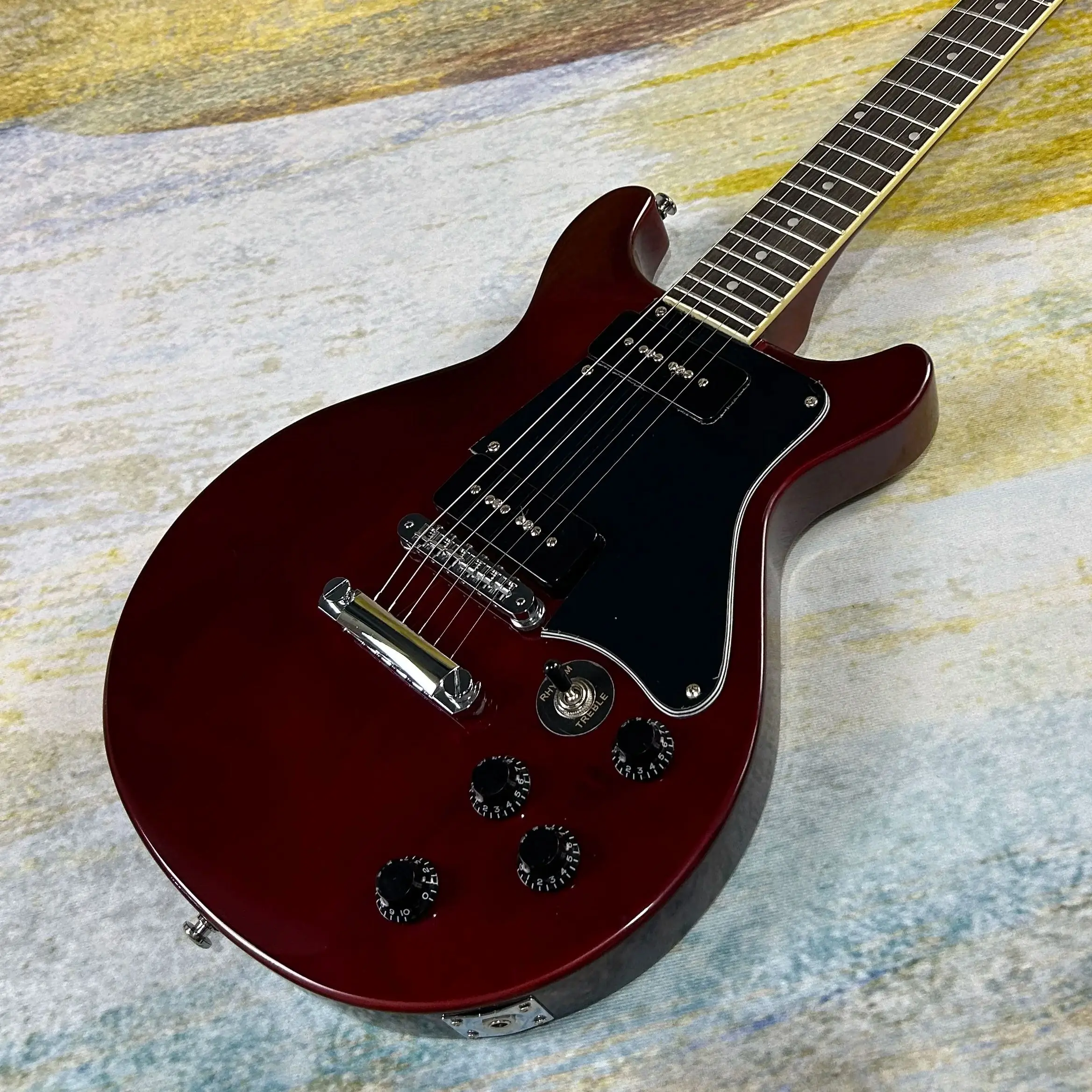 

Studio Electric Guitar, Mahogany Body, Rosewood Fingerboard, Wine Red Color, Free Shipping, Gleeson