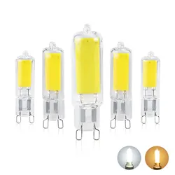 1/5/10pcs G9 LED Light Bulb 7W 9W 10W 220V LED Glass Bulb COB 360 Beam Angle Replace Halogen Chandelier Lights High brightness