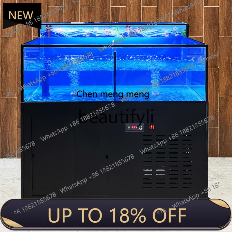 

Z189 Seafood Fish Tank Shellfish Pool Wine Commercial Mobile Lobster Crab Refrigeration Machine Custom Made
