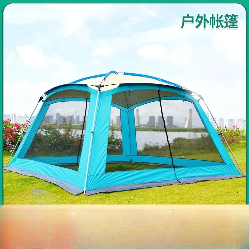 

Outdoor beach camping picnic tent canopy multi-person shading rainproof sun protection inner and outer tent canopy 3.6 meters