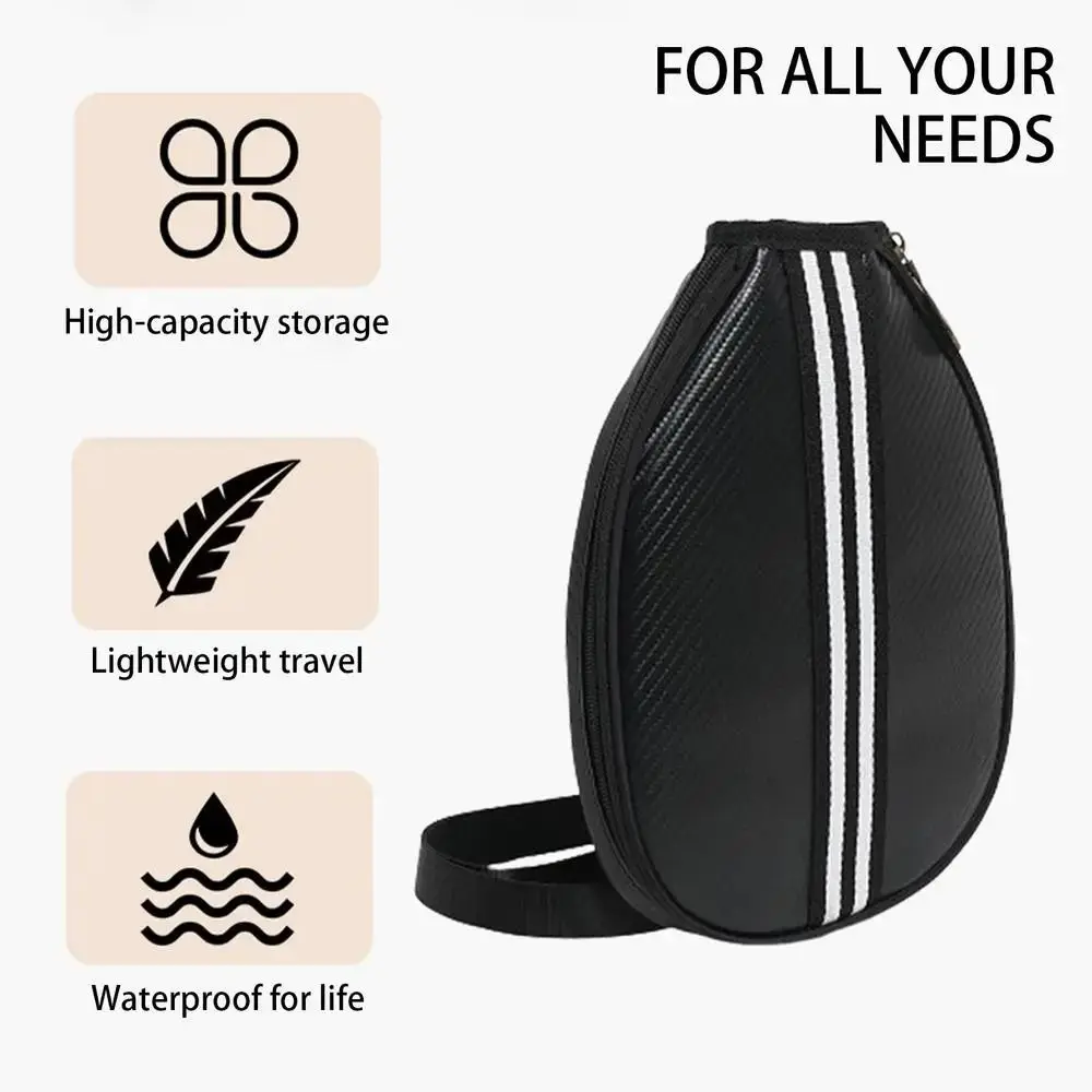 حقيبة كتف كروسبودي بيكلبول ذات سعة كبيرة وأشرطة مريحة وغطاء مجداف كرة البيسبول قابل للتعديل وحقيبة اللياقة البدنية الرياضية السوداء #3