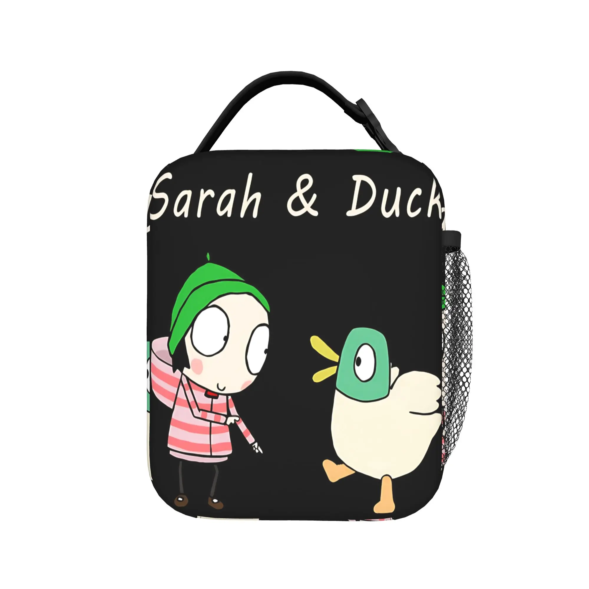 

Sarah And Duck Cartoon Friend And Duck Pet Lunch Bag Picnic Lunch Box For Girl Thermal Tote Handbags Oxford Portable Cooler Bag