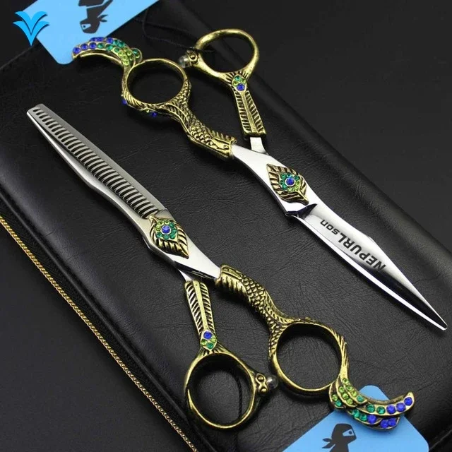 

6.0 Inch TB Various Styles Profissional Hairdressing Scissors Hair Cutting Scissors Barber High Quality Salon Easy to Cut
