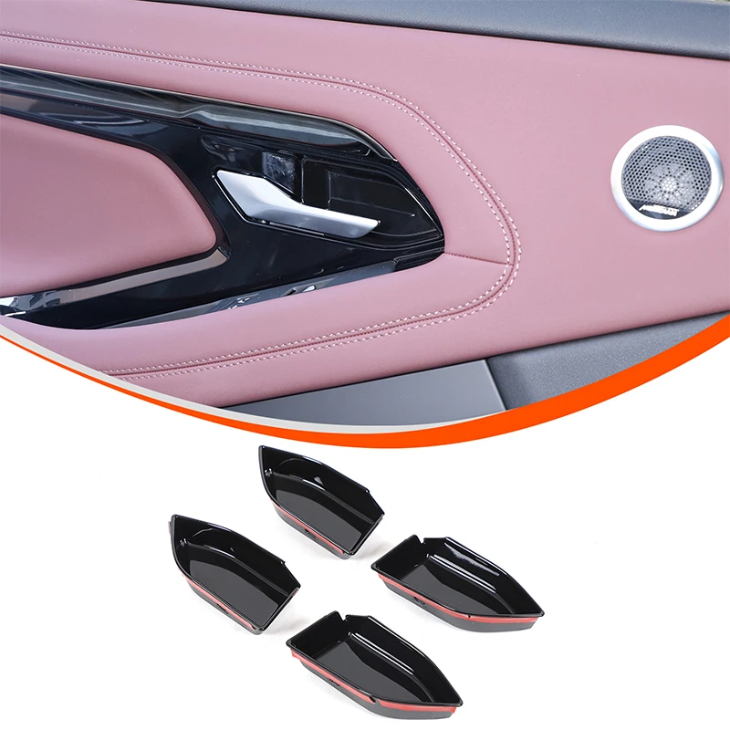

For Land Rover Range Rover Evoque 2020+ ABS Carbon Fiber Car Inner Door Bowl Protection Sticker Auto Accessories