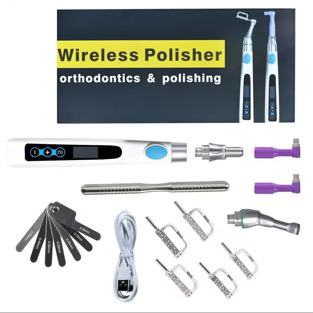 

Dental Electric IPR System Orthodontic & Teeth Surface 2 in1 Polisher Wireless 4:1 Interproximal Enamel Reduction Polishing Tool