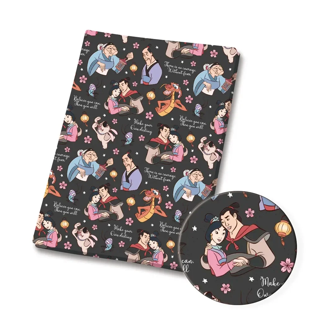 Ткань Disney 140x50 см, хлопковая ткань с героями мультфильмов, лоскутная ткань, детский домашний текстиль, шитье, кукольное платье, занавеска, полиэфирная хлопковая ткань