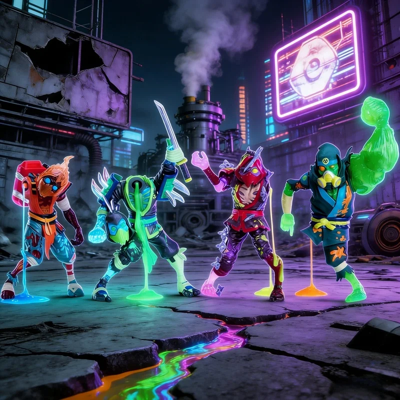 

Ninjombie Authentic Scorchstrike Action Figure Slime Strike Collectible Stress Relief Toy For Adult Collectors Display Gift