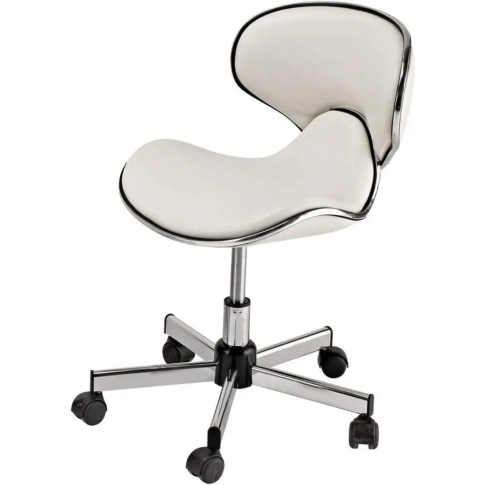 

Эргономичный стул для педикюра с мягким сиденьем, регулируемой высотой, 5-лучевыми колесиками, белый