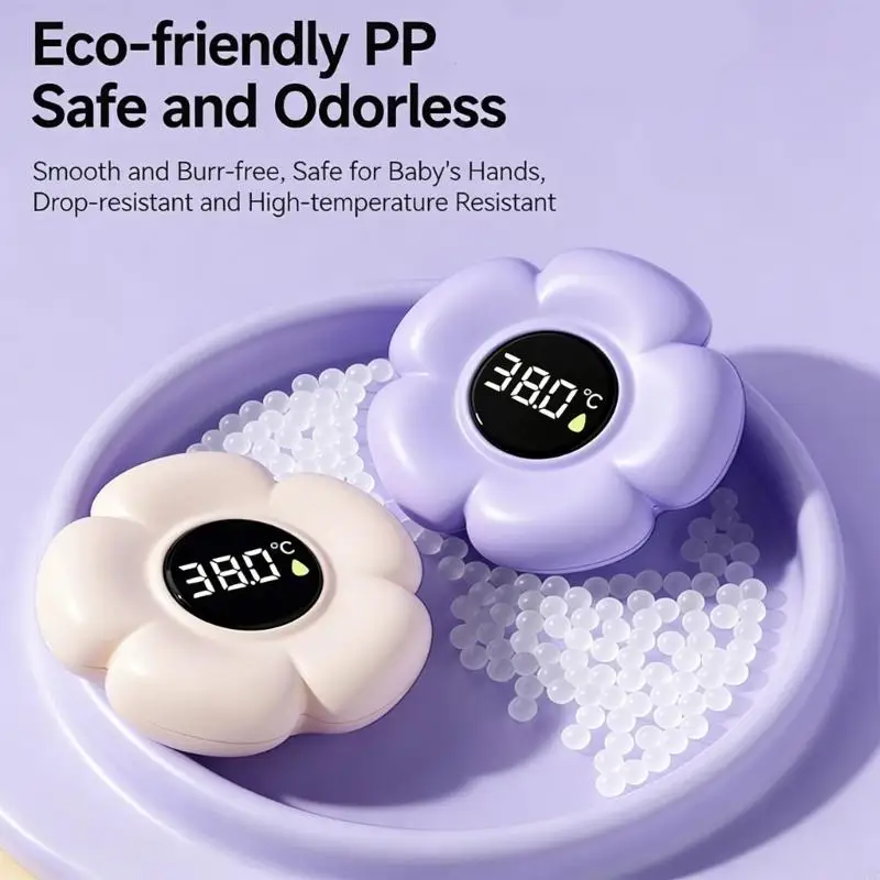 A5YC Digital Water Temperature Gauge for Infant Bath Time Floating Waterproof Cartoon Flower Thermometers Quick Response
