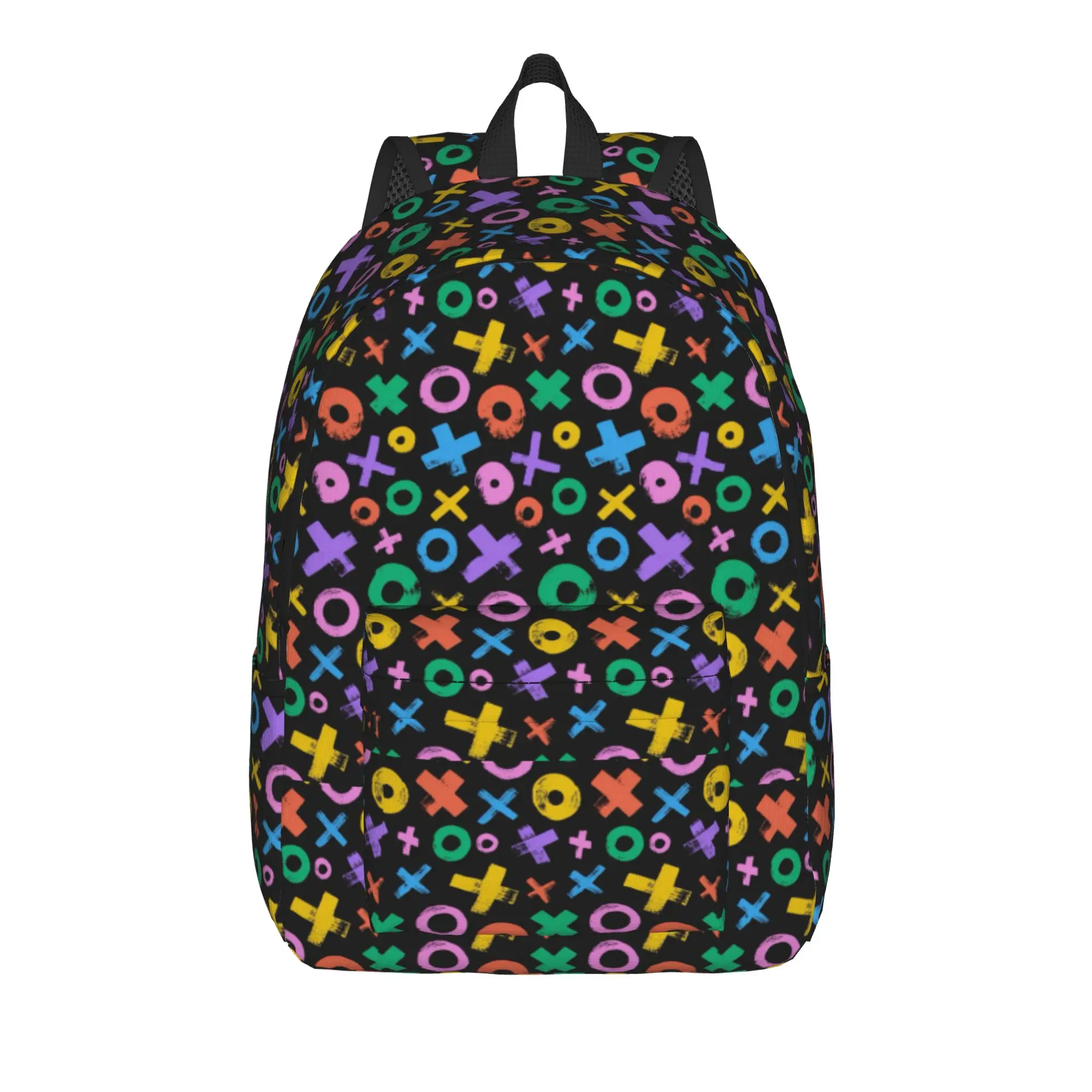 Novel Fun Doughnut Seamless Print Backpack  Travel Backpacks Men Kawaii High School Bags Colorful Print Rucksack
