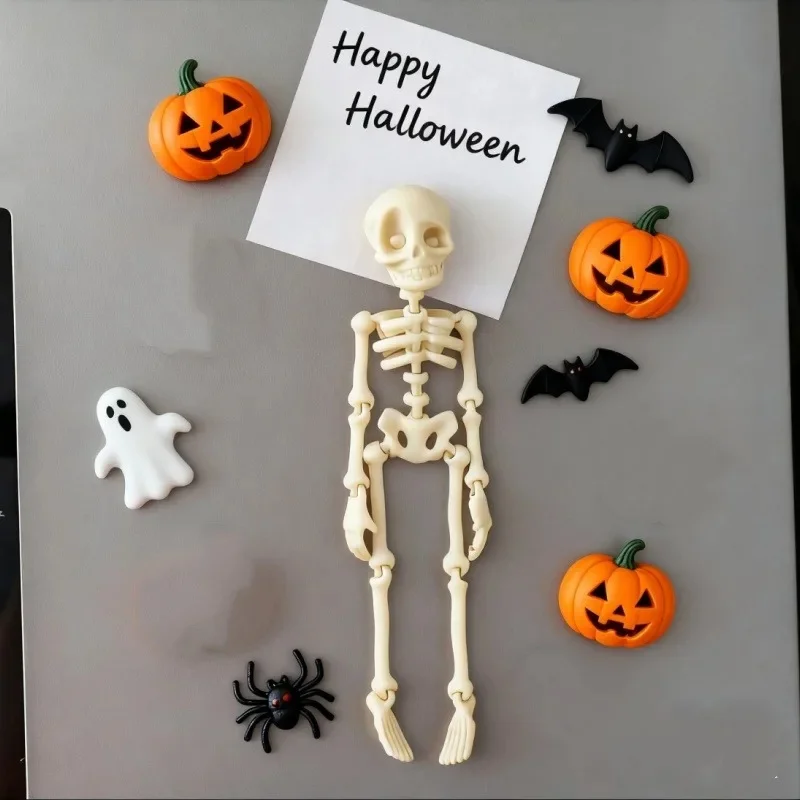 1PC Skull Ghost Fridge Magnet, Cute Horror Ghost Skeleton Fridge Stickers for Home Kitchen Office Decoration, Party Favors Gift