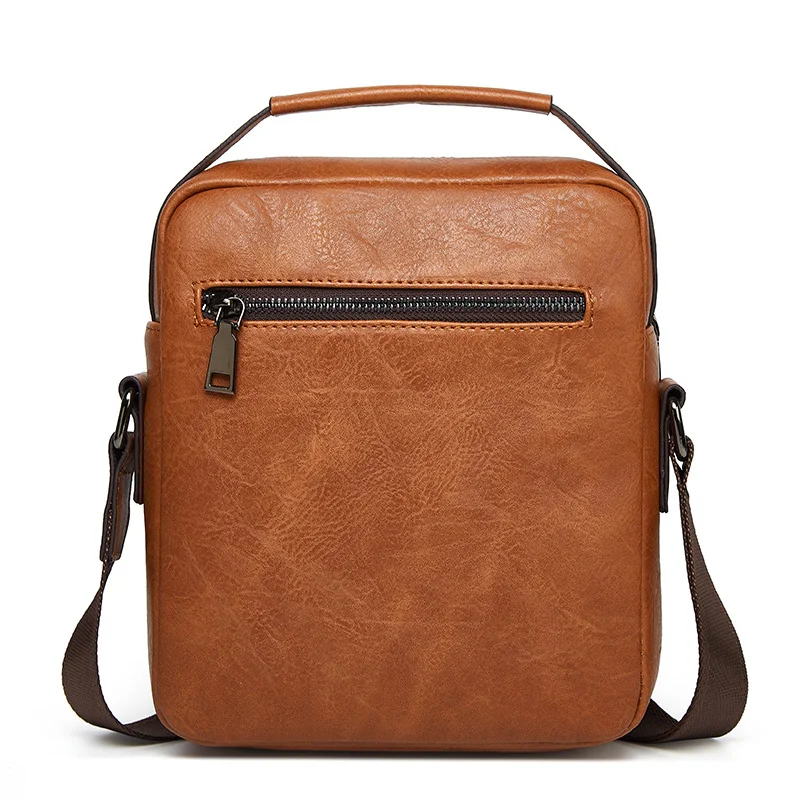 Bolso de hombro de cuero PU de alta calidad para hombre, nueva moda, temperamento Simple, informal, salvaje, solo mensajero