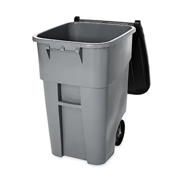 Rubbermaid Commercial Products Brute Rollout Trash/Garbage Can/Bin with Wheels, 95 GAL, for Restaurants/Hospitals