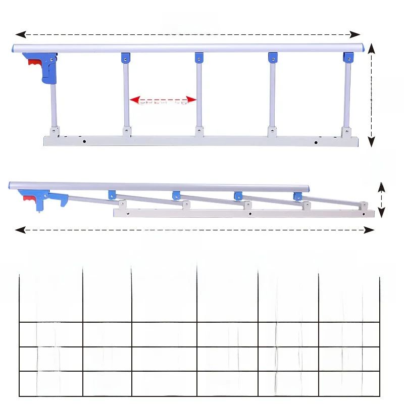 

Складной перила для кровати, подлокотник для кровати, регулируемый подлокотник для больниц, ограждение для пациентов Se, портативное медицинское оборудование, аксессуар