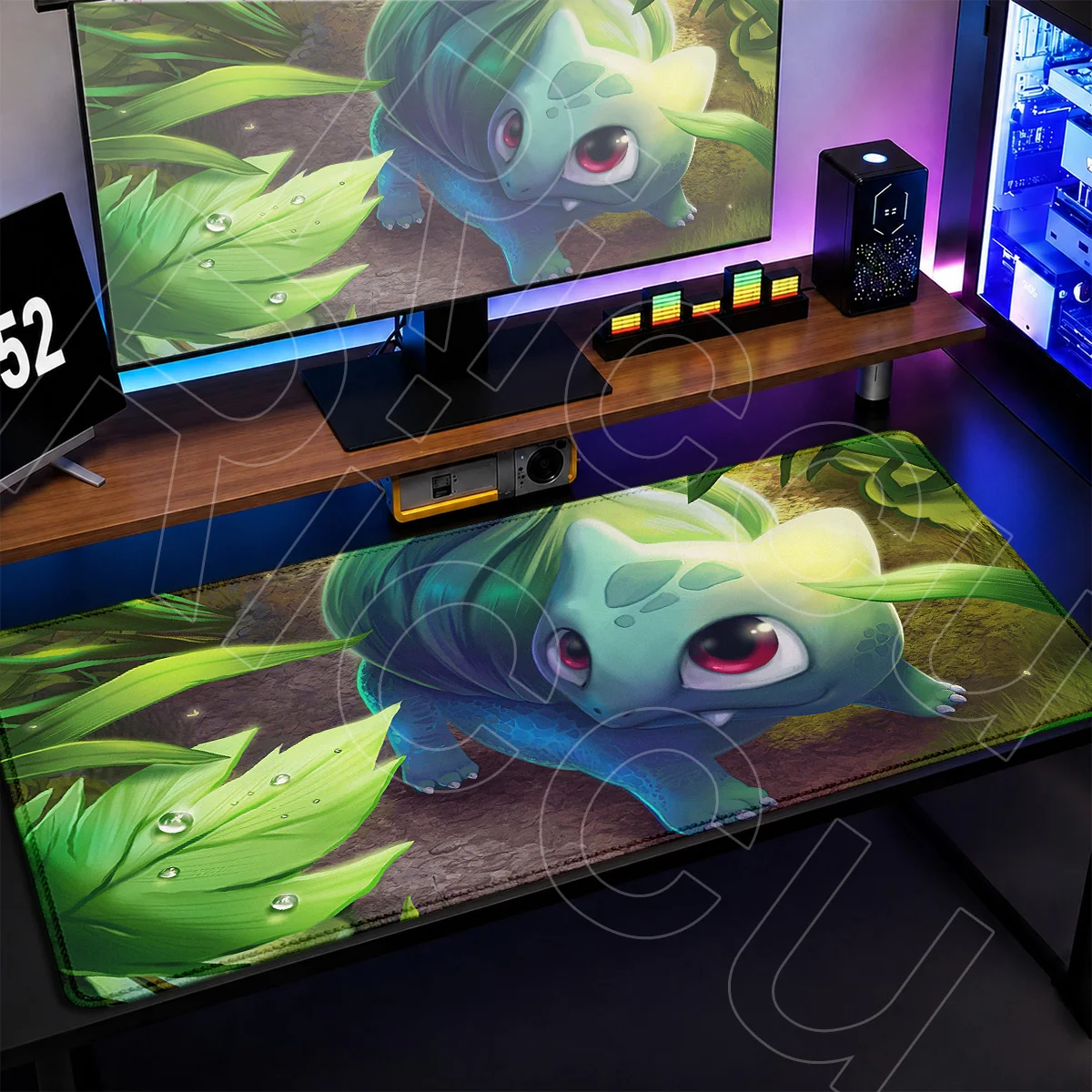 

P-Pokemons Bulbasaur Green Anime Mouse Pad PC Gaming Computer HD Printing Desktop Mat Laptop Keyboard Carpet Rubber Accessories