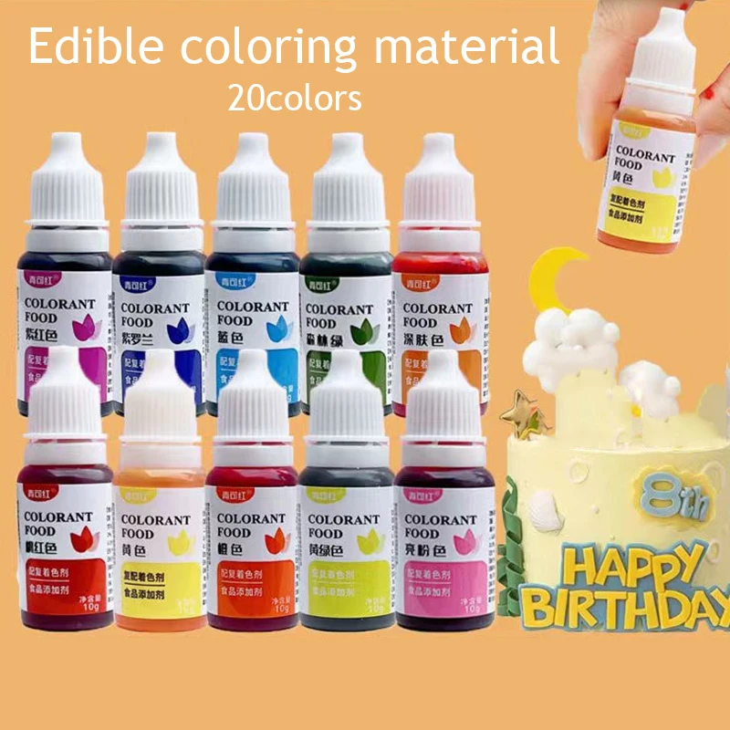 10ML/Bottle Food Cream Colorant Color DIY Baking Pigment Pastry Food Dyes Cake Decoration Tools Cream Toning Colorant