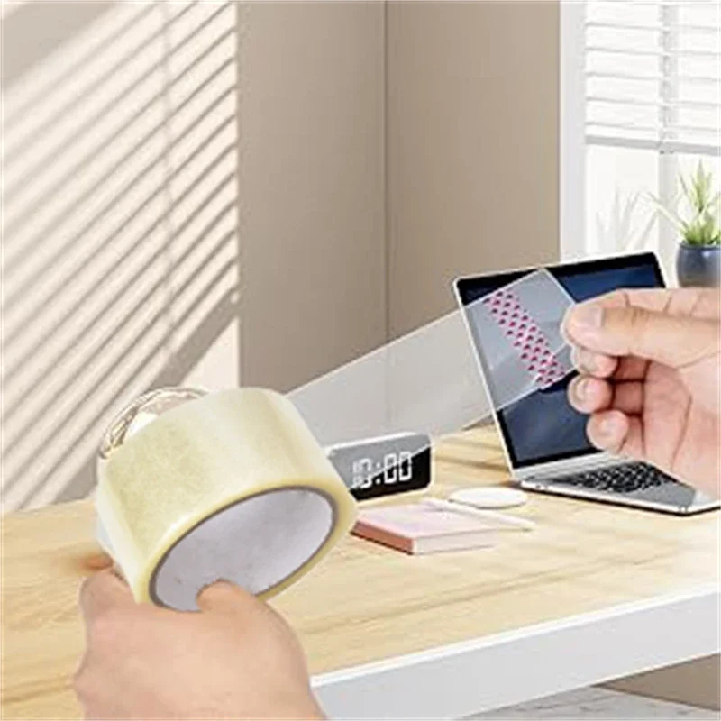 1800 بوصة/لفة أدوات التعبئة والتغليف الشريط الشفاف مكتب التعبئة لوازم مقاوم للماء مادة البولي بروبيلين دائم يمكن الكتابة كعلام