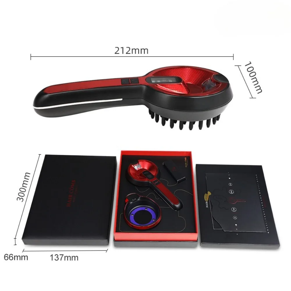 

Vibration Massage Comb Can Guide Medication To Soothe Scalp Nourish Hair with Red Light High-end Gift Set