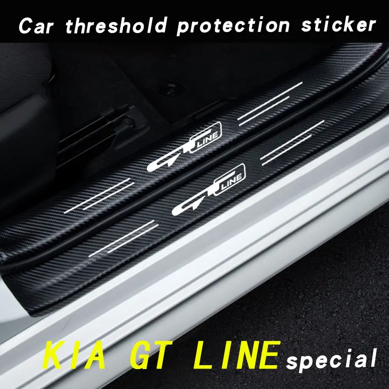 Doorsill Protective Sticker Tape For KIA GT LINE K2 Sportage Stinger Sorento Ceed soul sorento VENGA KX5 K3 K4 K5 Accessories