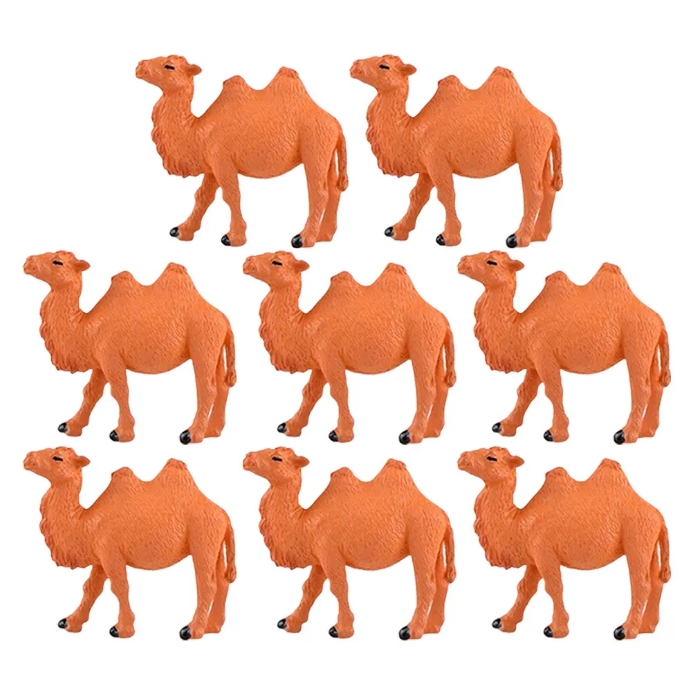

8 Pcs Little Camel Ornaments Decoration Decorative Figurines Miniature Dining Table
