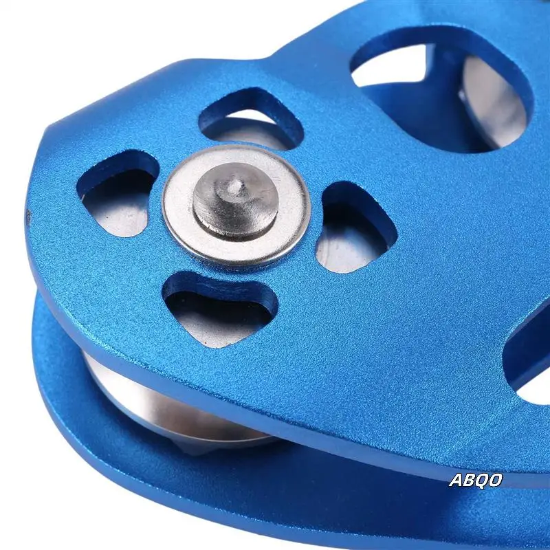 

3X Heart-Shape Climbing Double Pulley Steel Cable Rope 13Mm Climbing Device High Speed Zipline Trolley 24KN