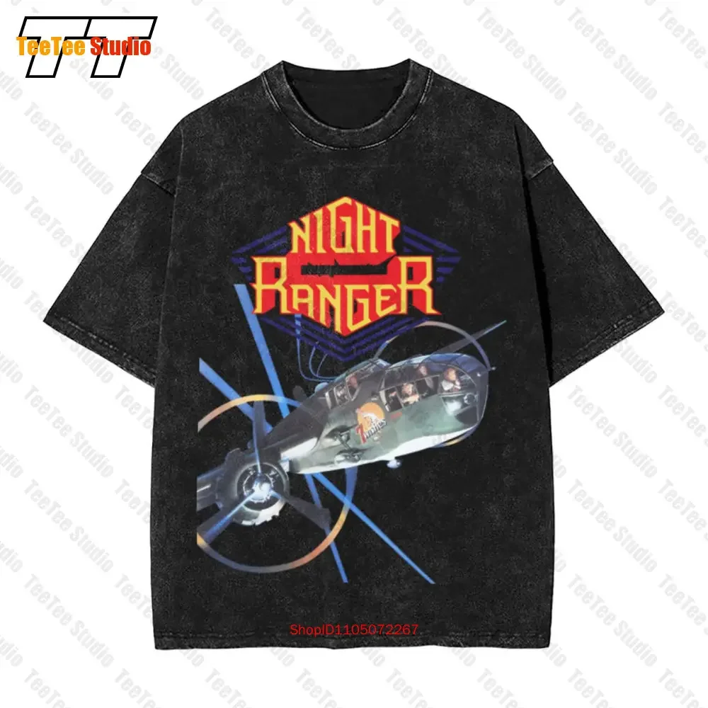 

New Dtg Dtf Vintage Oversized T-Shirt Night Ranger 7 Wishes Size 44LV