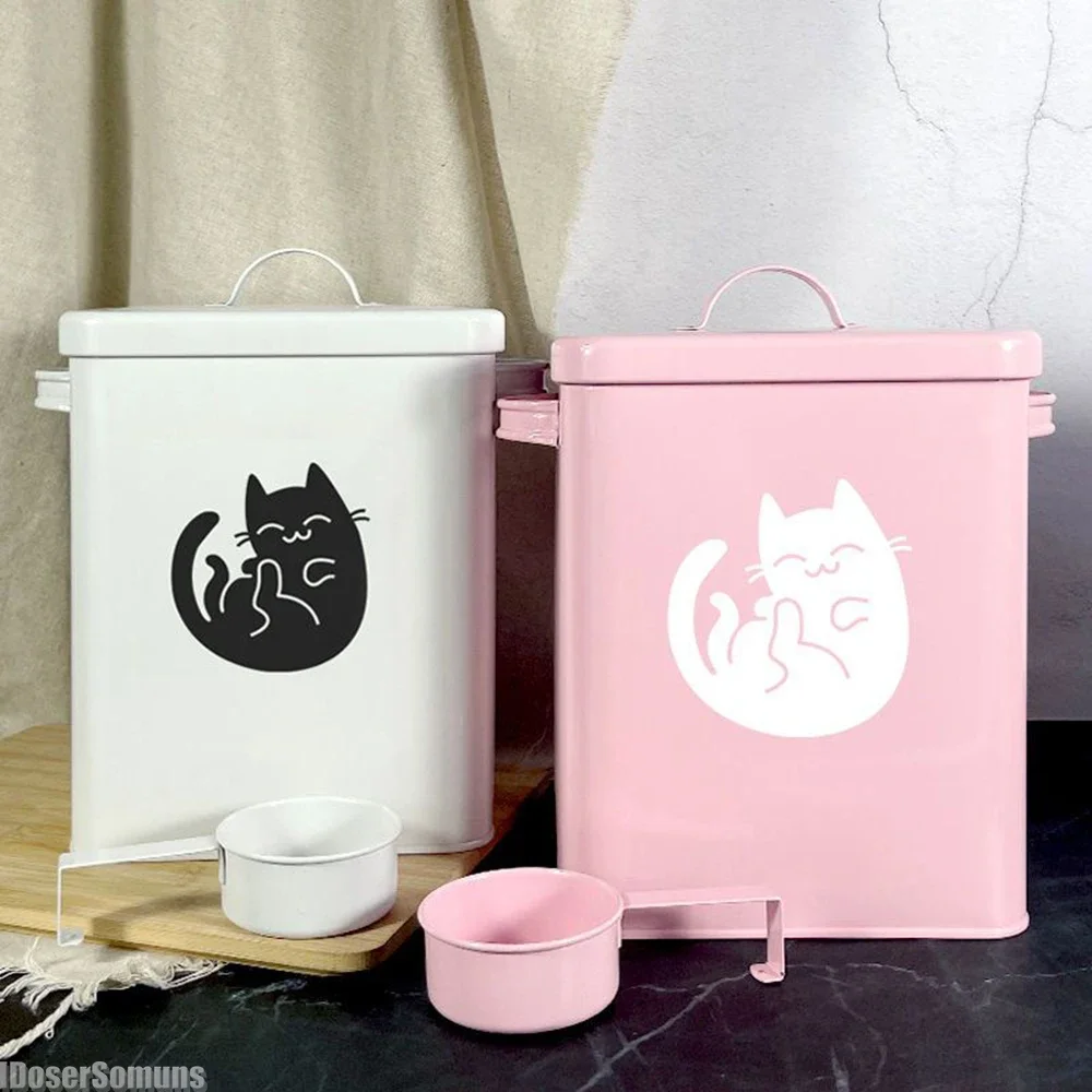 

Large Capacity Snack Container Grain Storage Case Cat Dog Food Storage Box Washing Powder Barrel Household with Measuring Cup