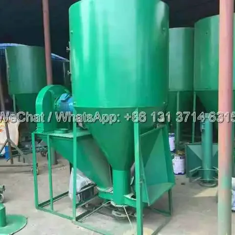 Farm use small animal poultry chickens ducks geese cattle sheep pigs vertical feed grinder and mixer machinery for kenya