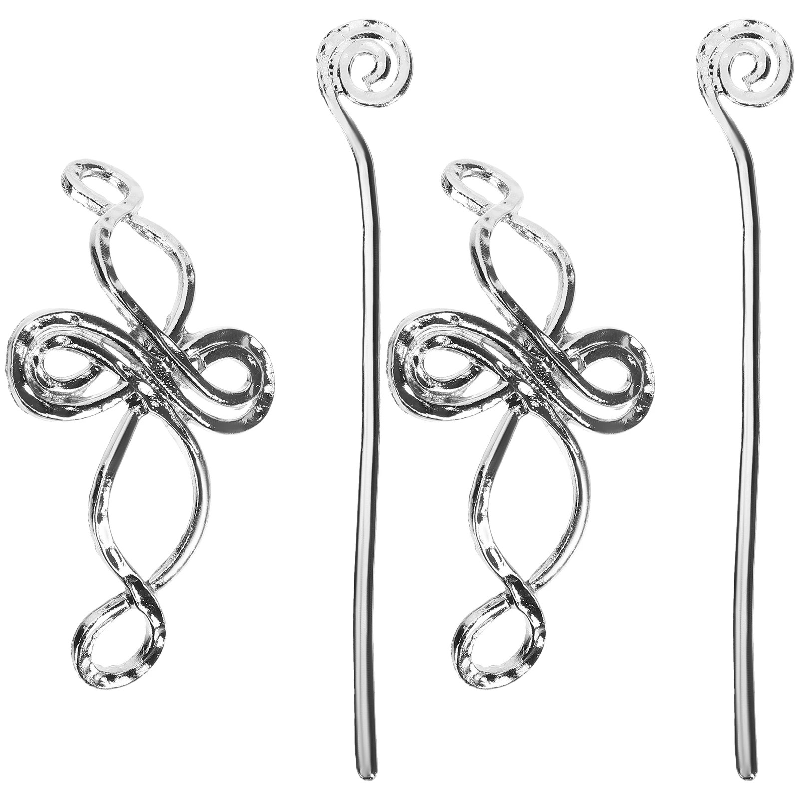 

2pcs Metal Hair Sticks Vintage Diamond Chopsticks for Women Long Hair Bun Clips Pins Hairstyle Accessories Easy to Use