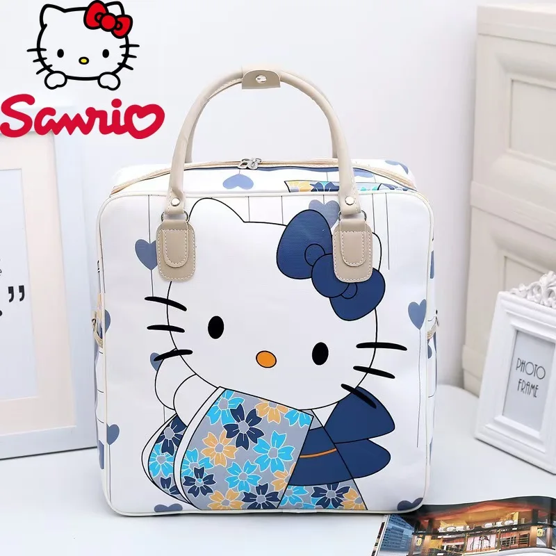 

Sanrio Hello Kitty Travel Tote Bag Large Capacity Cute Cartoon Printed Portable Handbag Shoulder Crossbody Purse