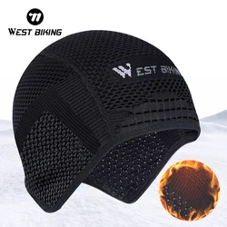 WEST BIKING Warm Knitted Cap Winter Cycling Windproof Thicken Hat Bicycle Motorcycle Helmet Liner Sports Ear Protection Ski Caps