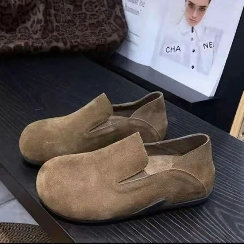 

Women Flats Shoes Suede Casual Sport Shoes Fashion Loafers 2025 Autumn New Trend Woman Sneakers Walking Hiking Shallow Zapatos