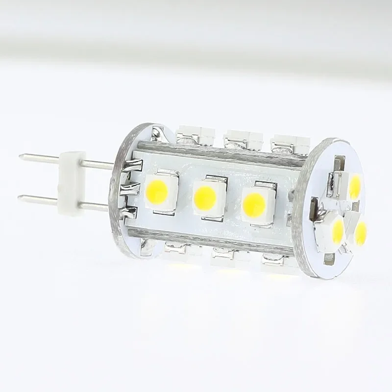 Led G4 GX4 Lamp Lighting 15Led 3528SMD AC DC 12V 24V Daywhite Warm White Dimmabe Bi-Pin Base Corn Light Equivalent 10W  5pcs/lot
