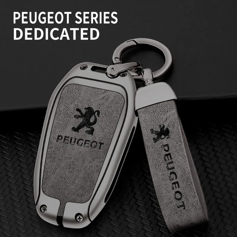 

Zinc Alloy Car Remote Key Case Cover Keychain Shell for Peugeot 2008 3008 4008 5008 308 408 508 Auto Keyless Accessories
