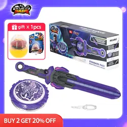 Infinity Nado 6 Standard Pack-Dream World Magic Dragon Glowing Metal Spinning Top Gyro with Monster Icon Sword Launcher Kid Toy