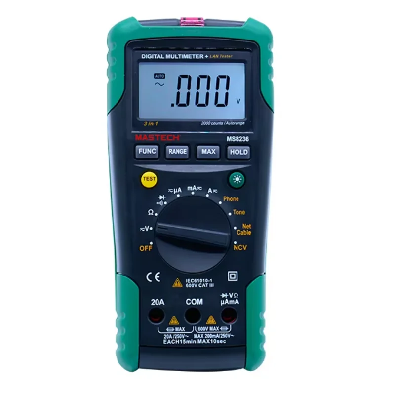 Professional Digital Multimeter Network Cable Tracker Tone Tester Line Check NCV Detector