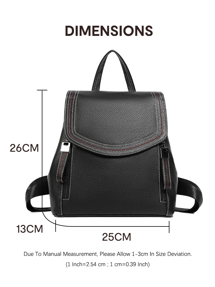 Zency Genuine Leather Women\'s Backpack Fashion Designer Small Satchel Lightweight Female Shopper Shoulder Bags Girls School Bag