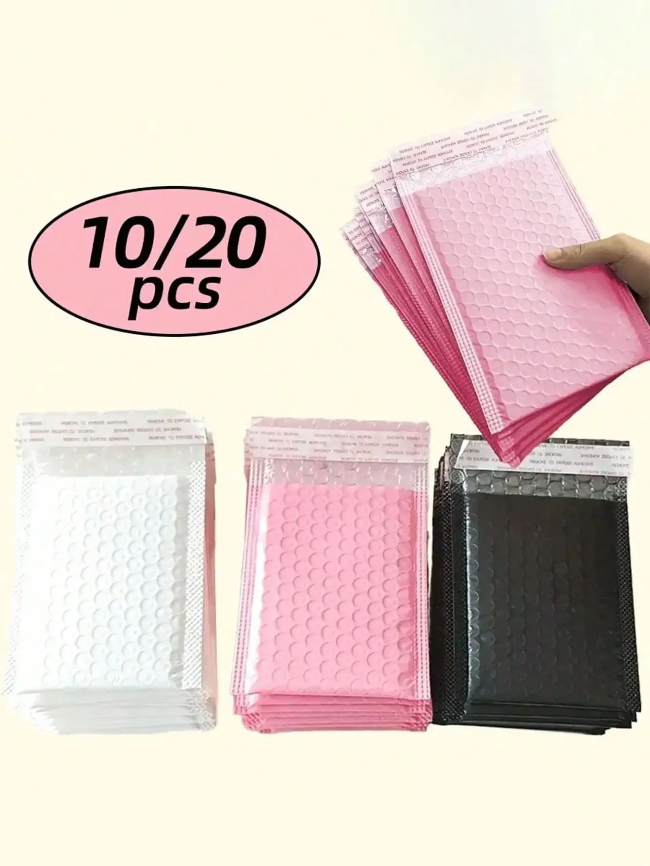 

10/20 pcs 11*15cm Bubble Mailers, Small Packaging Bags, Gift Self-Sealing Bags, Shock-Proof Waterproof Zipper Gift Bags, Holiday