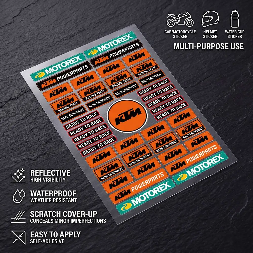 

FOR KTM OIL Fashion Universal Scratch Resist Reflective Waterproof Stickers For Auto Motorcycle Helmet Mug Refrigerator